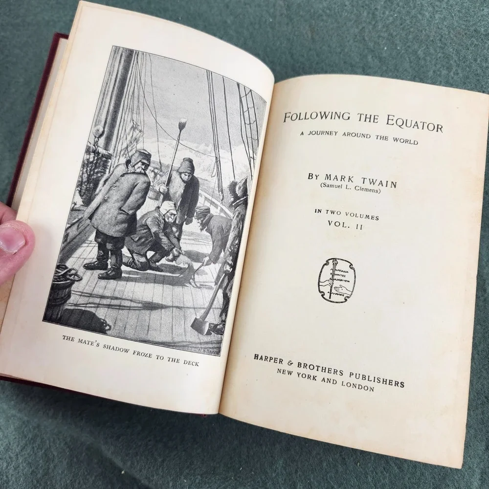 Mark Twain's Works Following The Equator Vol II Authors National Ed Harpers 1899